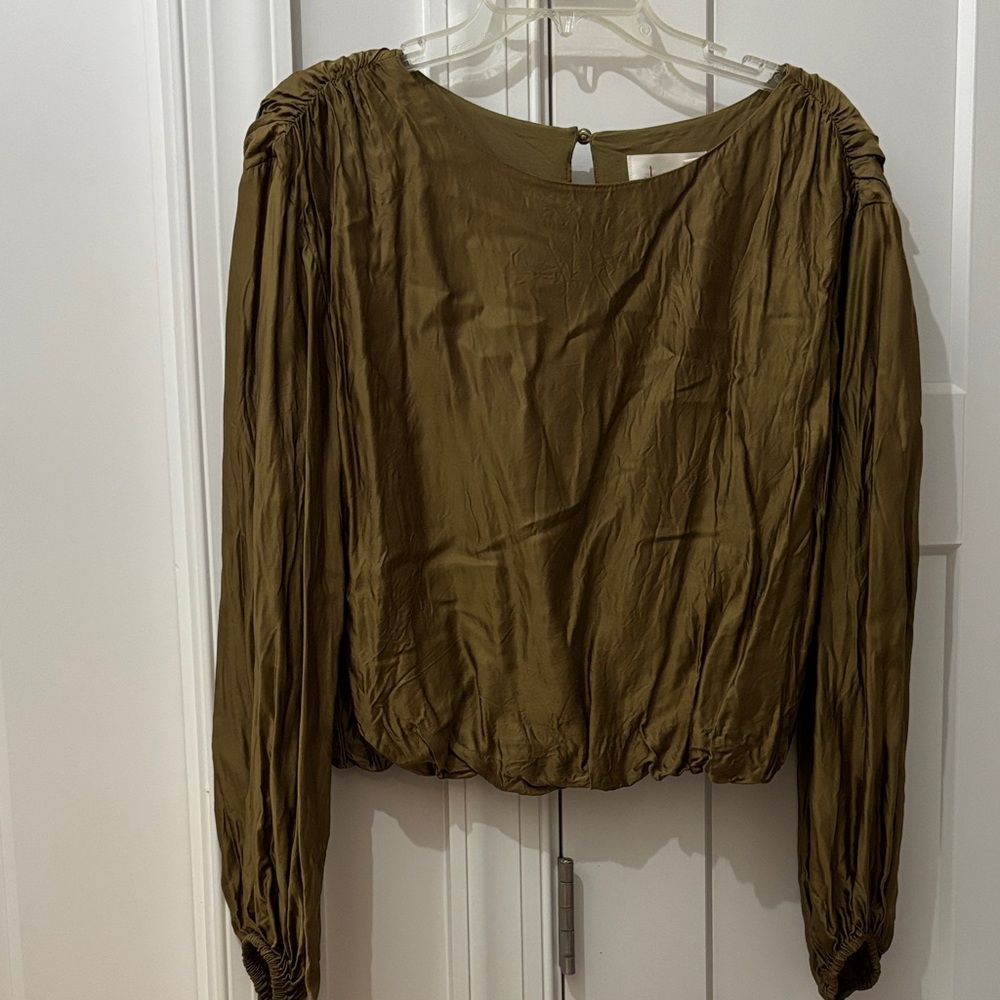 Anthropologie Olive Green Top